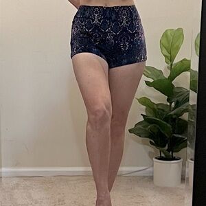 Ecote Multicolor Velvet Shorts